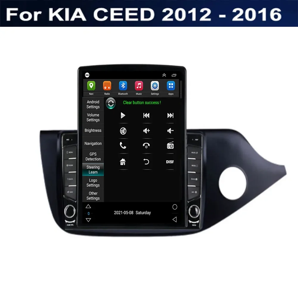 วิทยุติดรถยนต์สำหรับ Kia ceed 2012-2016เครื่องเล่นวิดีโอมัลติมีเดียสำหรับ Kia ceed เครื่องเล่นวิดีโอจีพีเอสสเตอริโอคาร์เพลย์ DSP Rds 2Din สไตล์ Tesla