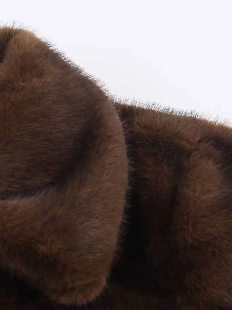 유럽 및 미국 스타일 가을 겨울 신상 패션 트렌드 여성용 루즈핏 다용도 인조 퍼 효과 재킷 코트