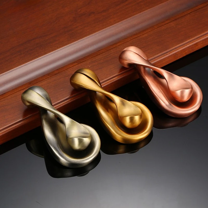 JD European Brown Sphere Knocker Zinc Alloy Green Bronze Red Bronze Modern Minimalist Door Knock Furniture Handle Hardware