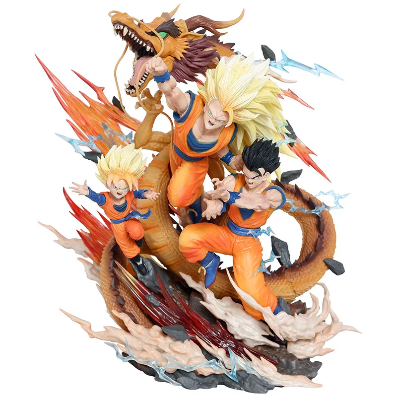 

Dragon Ball Z Super Saiyan Son Goku Gohan Goten Фигурки 27,5 см Аниме GK Статуя Модель Орнамент Игрушки для Детей Подарок