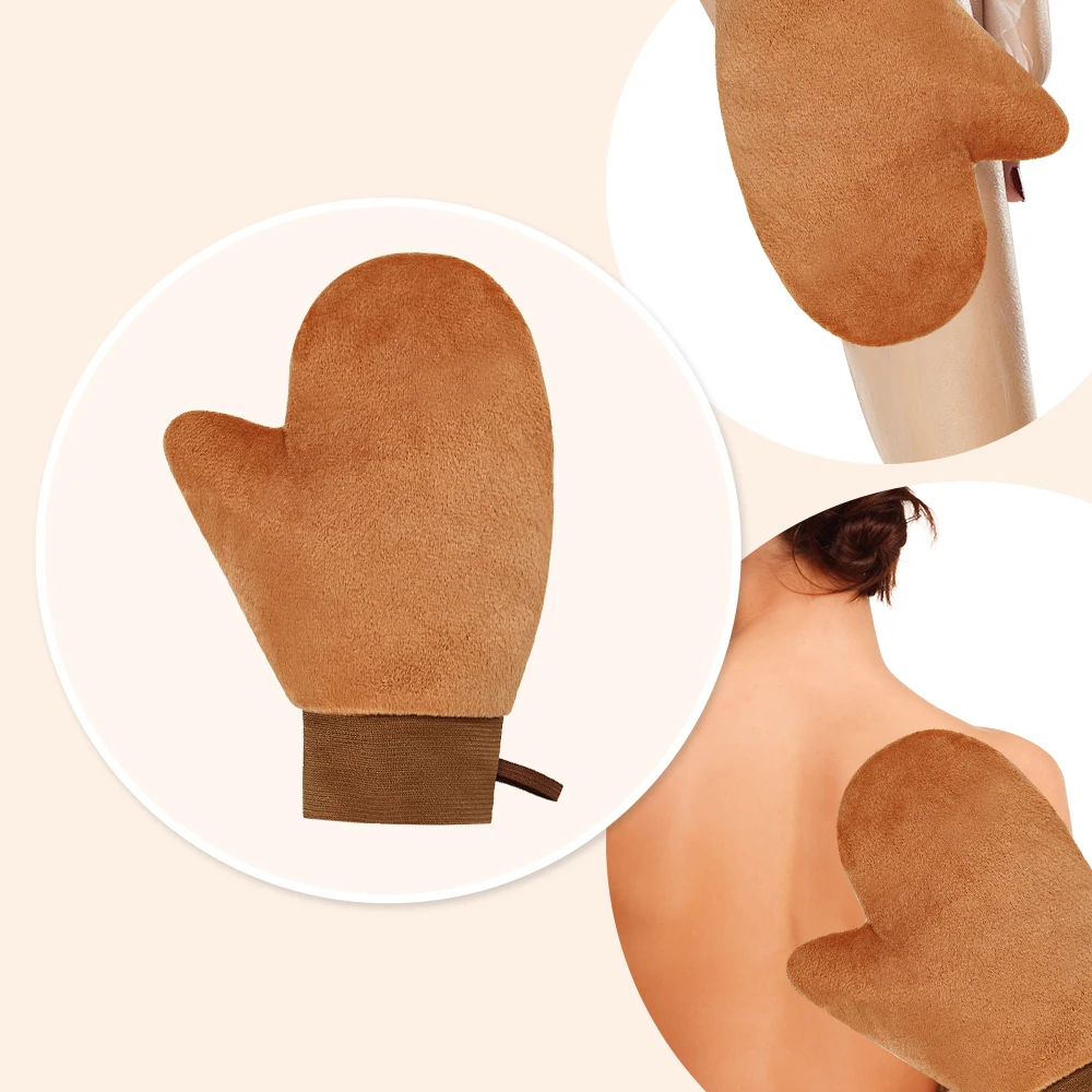 

Body Lotion Gloves Set Double-Sided Non-Stick Quick-Dry Flocked Applicator Gloves for Makeup and Skincare