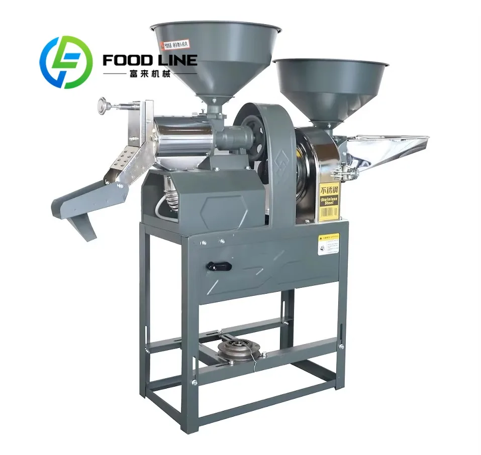 Stainless Steel Electric Rice Mill Machine Mini Rice Grinder and Huller for Home Automatic Rice Huller and Polisher