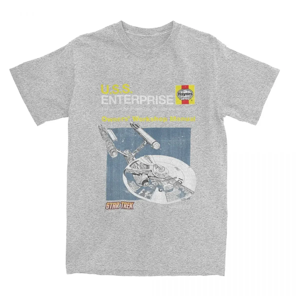 Star Treks Vintage U.S.S Enterprise Manual T-Shirt for Men Casual 100% Cotton Tee Shirt Crew Neck T Shirt 4XL 5XL 6XL Tops manga