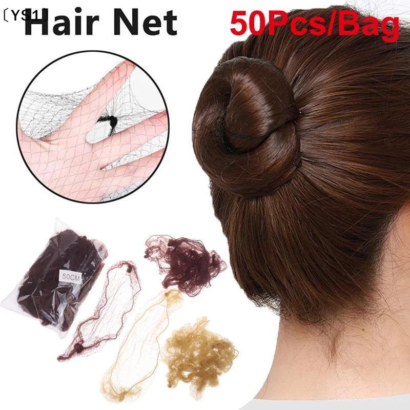 〔YS1〕50Pcs Hair Net Elastic Bu - Hair Net Invisible ulasan dan harga