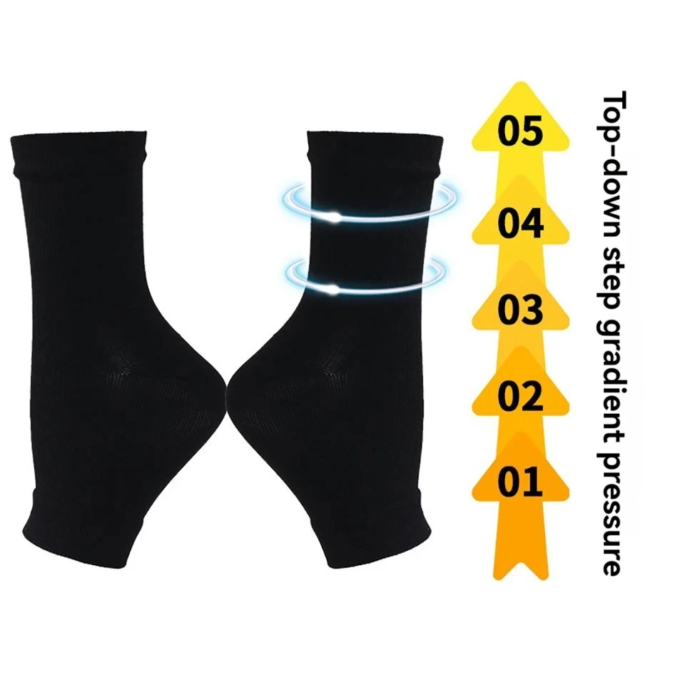 1Pair Sports Pressure Sock Lady Outdoor Fitness Cycling Half-foot Compression Socks Jump Rope Ankle Warmer High Elastic Non-slip