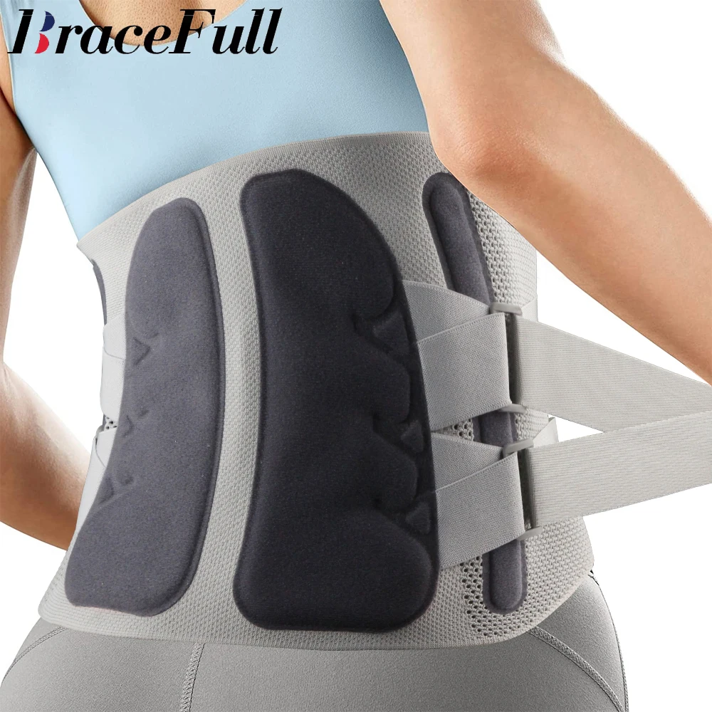 

Back Brace for Women Men with Ergonomic Curved Spine Support Splints,Back Brace for Lower Back Pain Relief,Work, Heavy Lifting