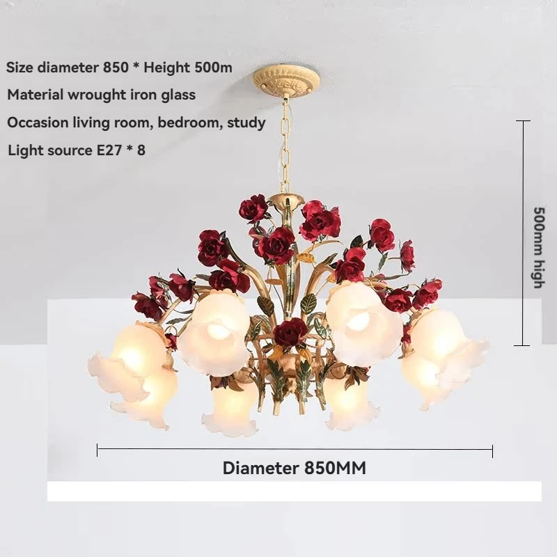 الريف الأمريكي ديكور المنزل غرفة المعيشة غرفة نوم قلادة LED ضوء غرفة الطعام دراسة حديقة الزجاج مصباح تركيبة إضاءة #6