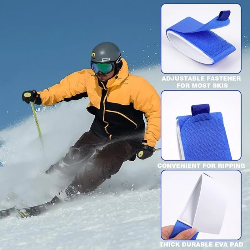 Adjustable Snowboard Nylon Strap Ski Wraps Straps Snowboard Fasteners Accessories EVA Protective Pads Snowboard Binding Straps