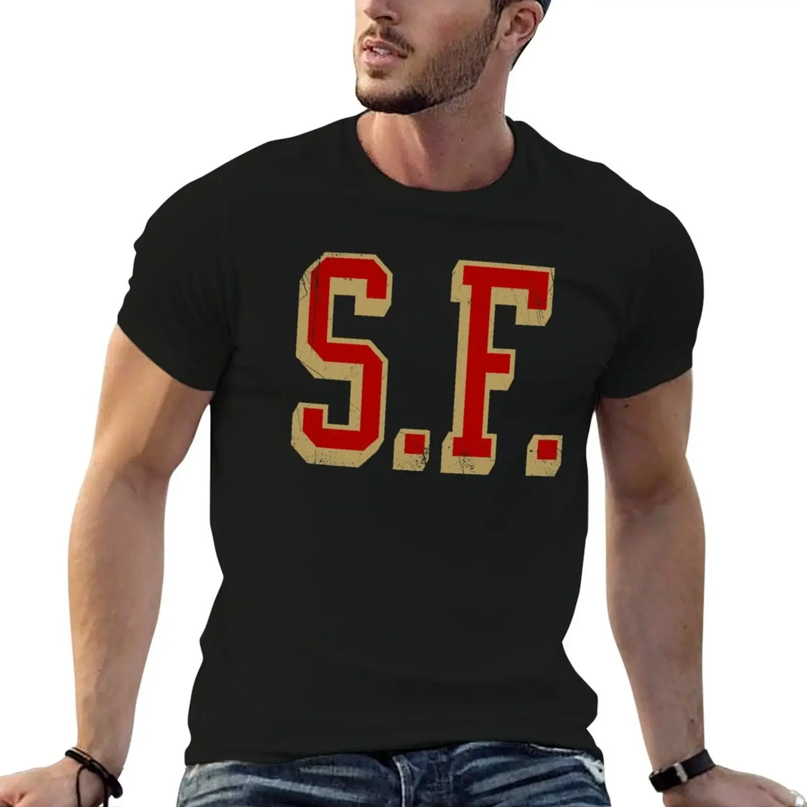 SF - block abv - 5 T-Shirt plus sizes oversizeds Short sleeve tee men