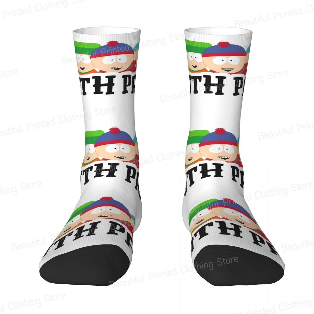 Fun S-southpark Theme Cartoon Character Unisex Four Seasons Socks Hip Hop printing Socks Street Style Crazy Sock