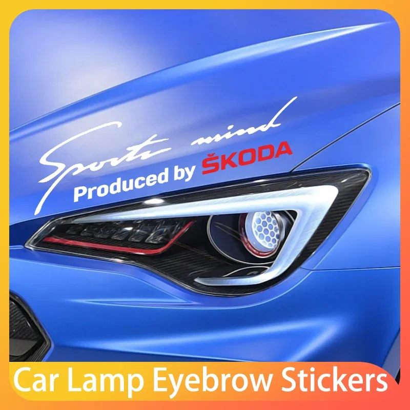 

Car Lamp Eyebrow Stickers Personalized Stickers For Skoda Octavia MK2 MK3 2 A7 Fabia Karoq Kodiaq Superb Rapid Kamiq Scala Yeti