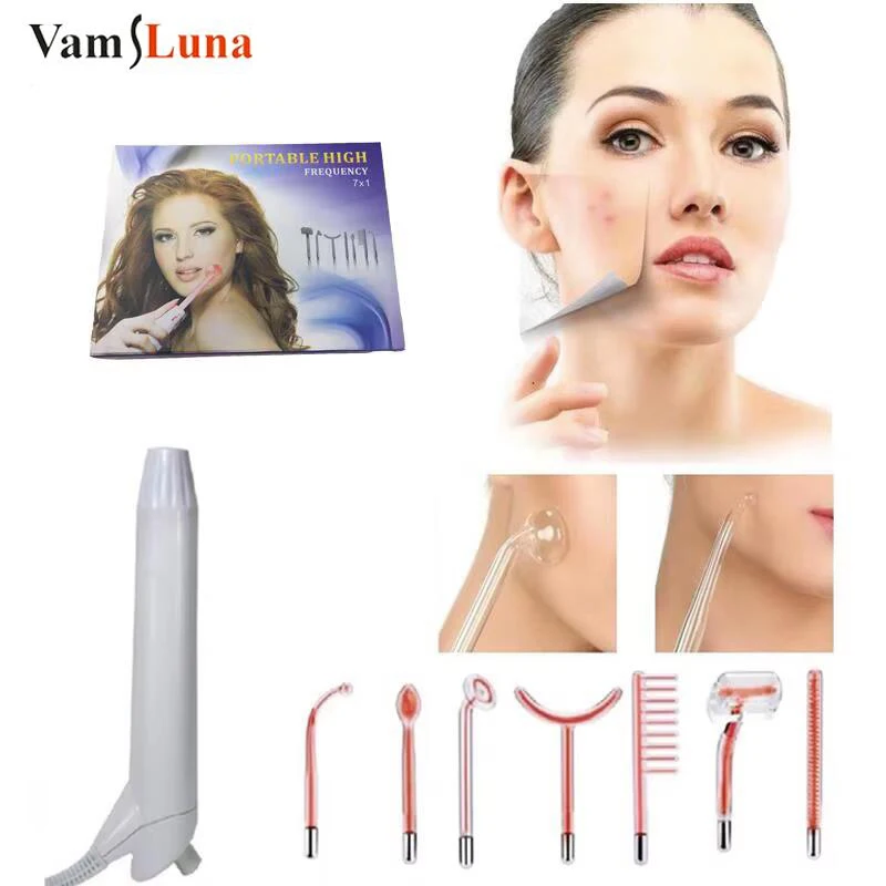 آلة الوجه العالمية عالية التردد أنبوب استبدال القطب الزجاجي لعلاج الوجه والشعر وإزالة بقع حب الشباب والعناية بالبشرة