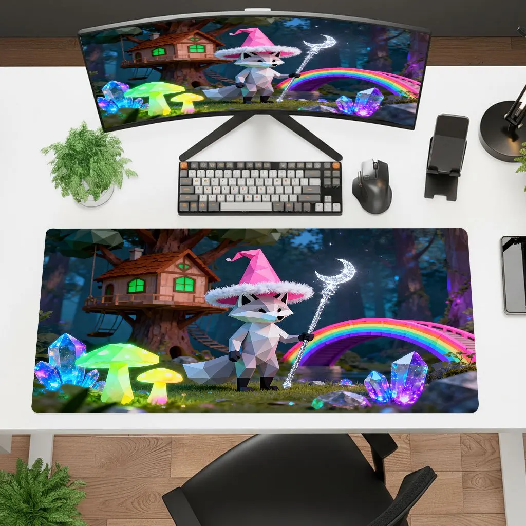 Brand Magical Creatures Iron Art Mouse Pad Forest Cottage Rainbow Bridge Moonlight Fox Ultra HD Desk Mat Office Laptop Gaming Dy