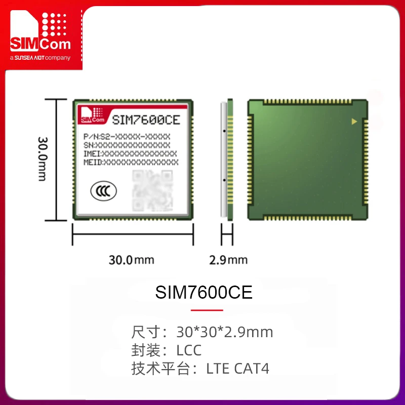 Simcom 4G full Netcom modulo di comunicazione wireless a 5 modalità SIM7600CE-T con posizionamento GPS PCM