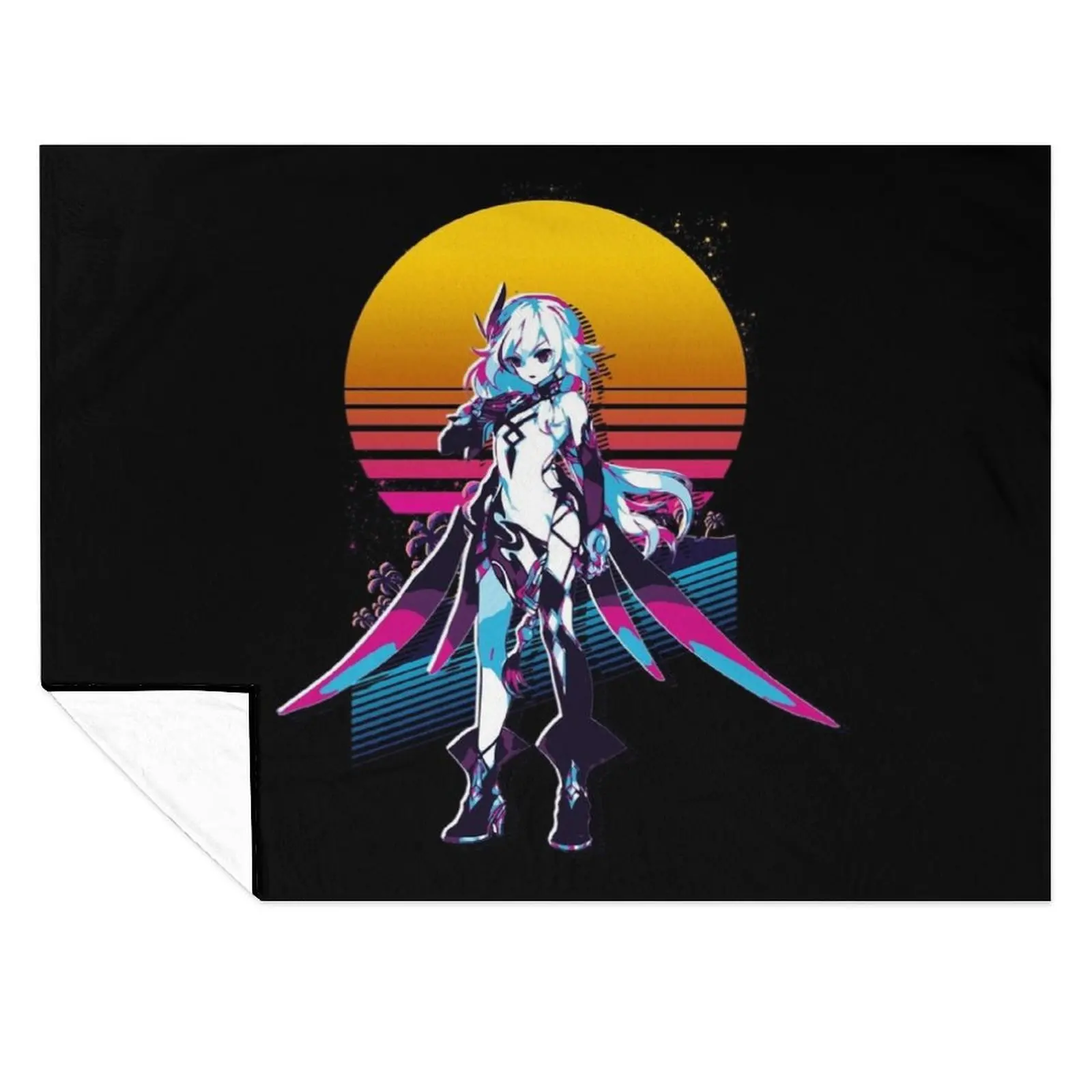 

Honkai Impact - Fu Hua *80s retro* Throw Blanket anime Weighted valentine gift ideas Flannel Fabric Blankets