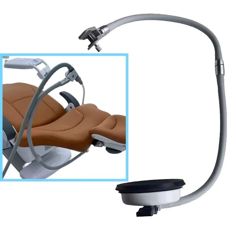 1 Set  360° Rotatable Suction Tube Bracket Dental Aspirator Saliva Ejector Tube Holder Dual Joint Flexible for Dental Clinic