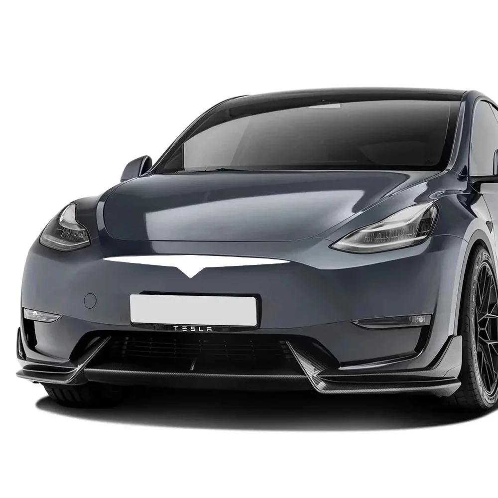 Front Bumper Grille Sticker for Tesla Model Y – Waterproof Vinyl Decal, Fastback Style, Easy Install Auto Exterior Styling Kit