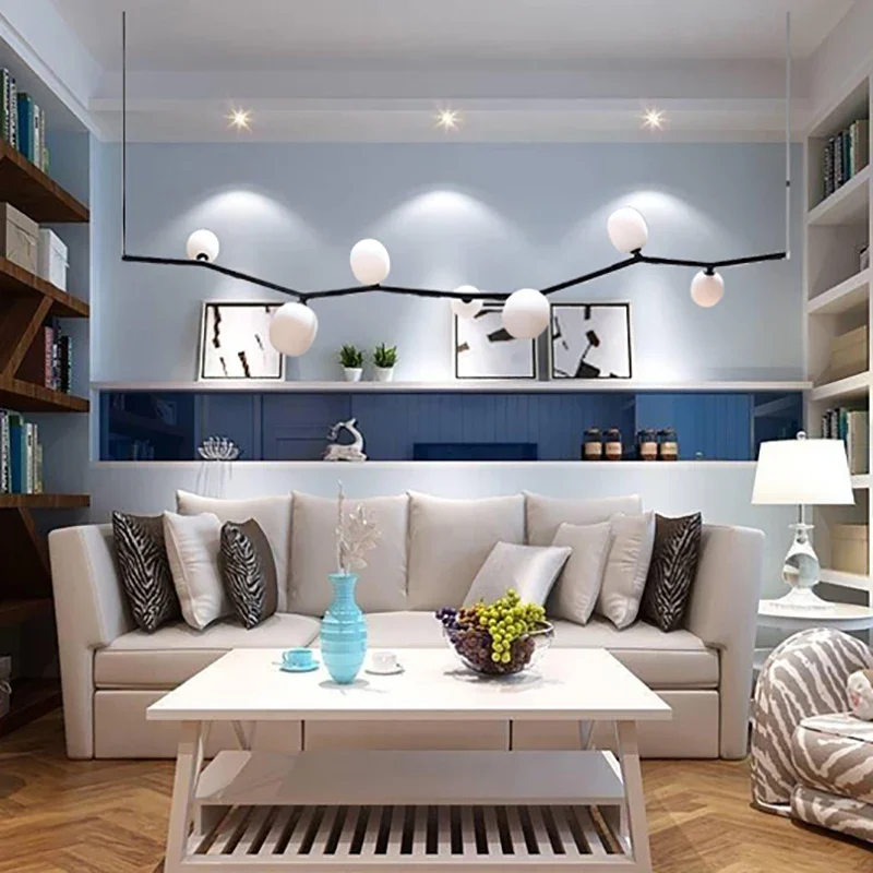 Postmodern Pendant Lamp Nordic Villa Duplex Building Branch Shaped Hotel Internet Celebrity Homestay Tea Room Chandelier