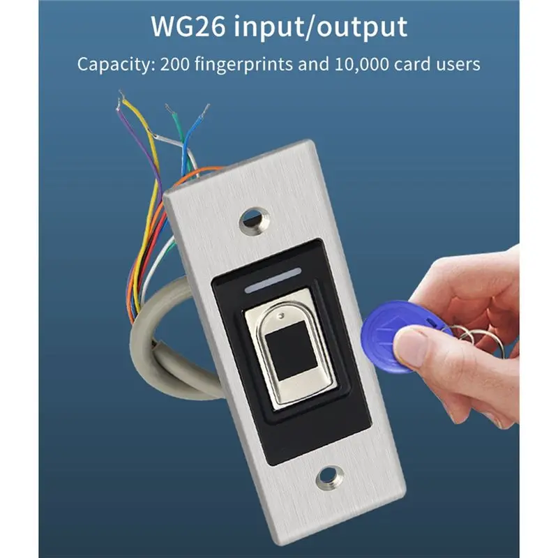[LXYA68Z!] Fingerprint Access Controller IP68 Waterproof 13.56Mhz Embedded Design Security Protection Access Control Machine Rea