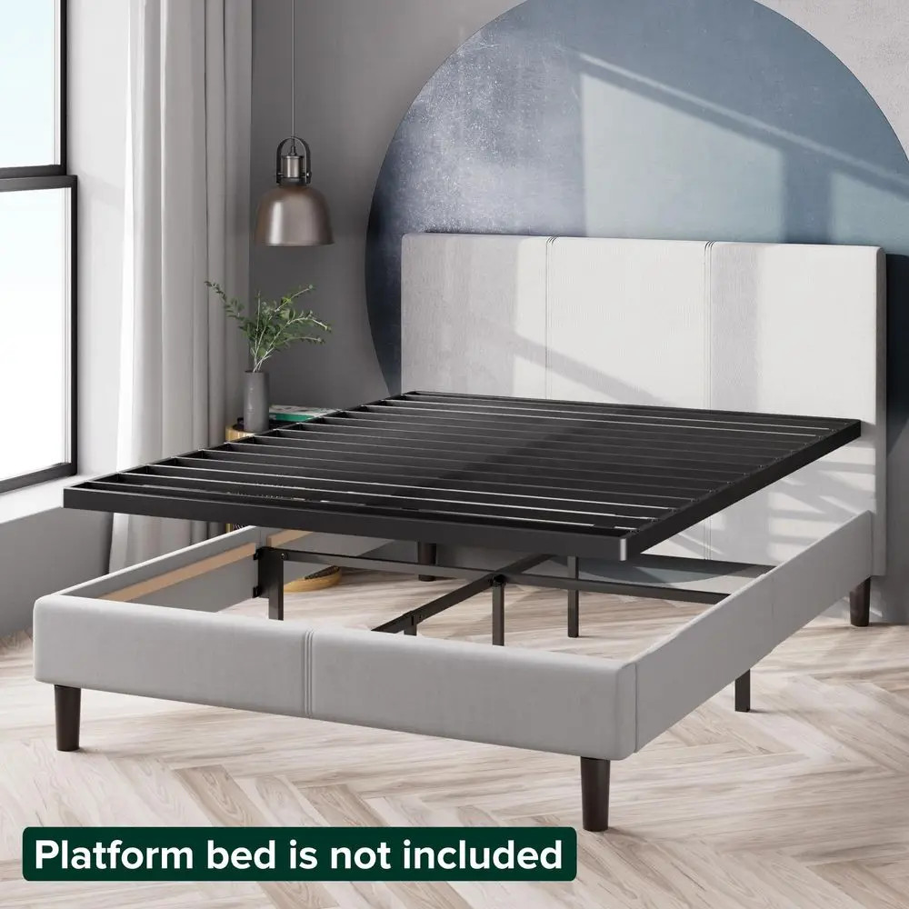 

Queen Quick Lock Bunkie Board, Box Spring amp Bed Slat Replacement, Metal Frame with Steel Slats, Easy Assembly