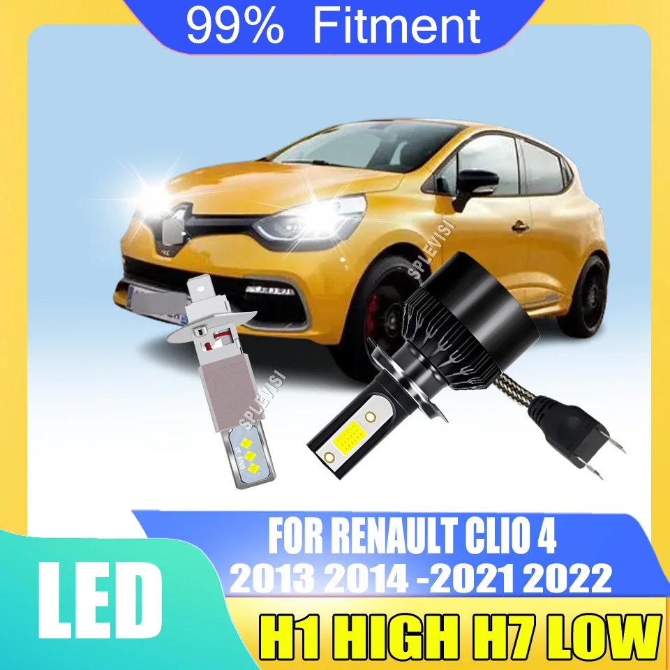 

2/4Pcs 6000LM 60W LED Bulb Headlight CSP Car Lamp H1 H7 6000K 12V Replace For RENAULT CLIO 4 2013 2014 2015 2016 2017 2018-2022