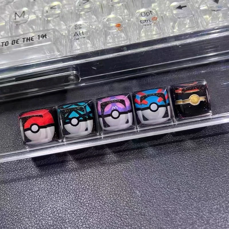 

Новый мультяшный Ptcg Pokeball, механическая клавиатура, колпачок для клавиатуры, индивидуальный Diy Master Ball, высокопрозрачная крышка для клавиатуры, подарочные игрушки