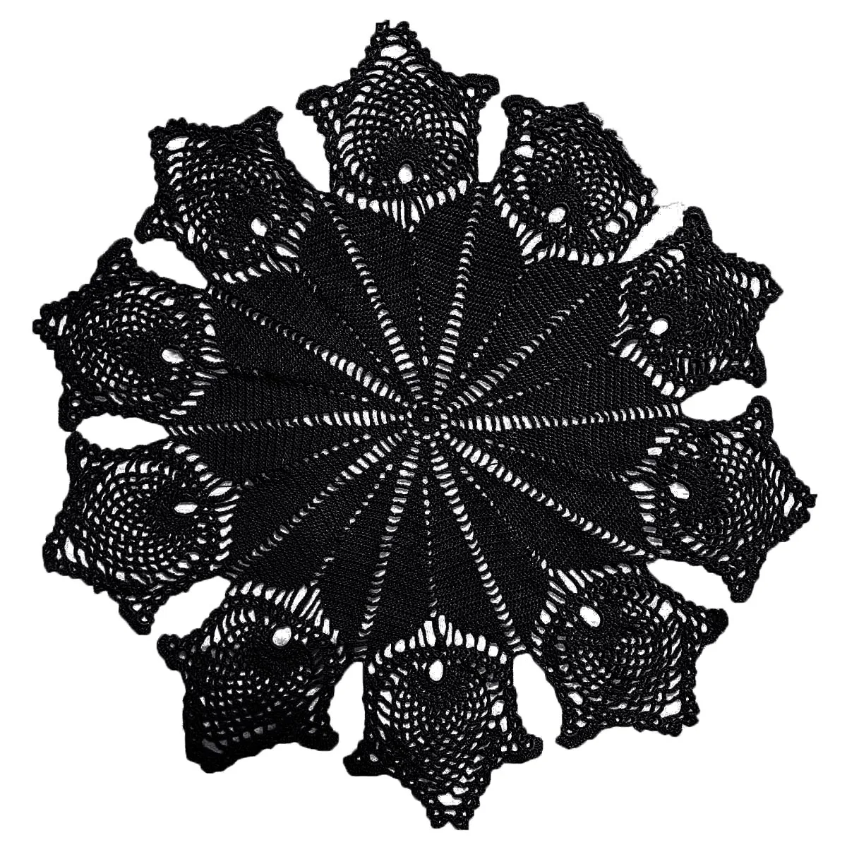 

BomHCS Tulip Flower Lace Doilies Table Placemats Tablecloth Crochet Vase Dish Plate West Dinner Mat