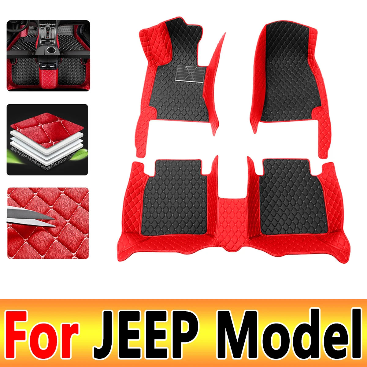 

Автомобильные коврики для JEEP Grand Cherokee Wrangler TJ Commander Cherokee Compass Renegade Liberty Gladiator, автомобильные аксессуары