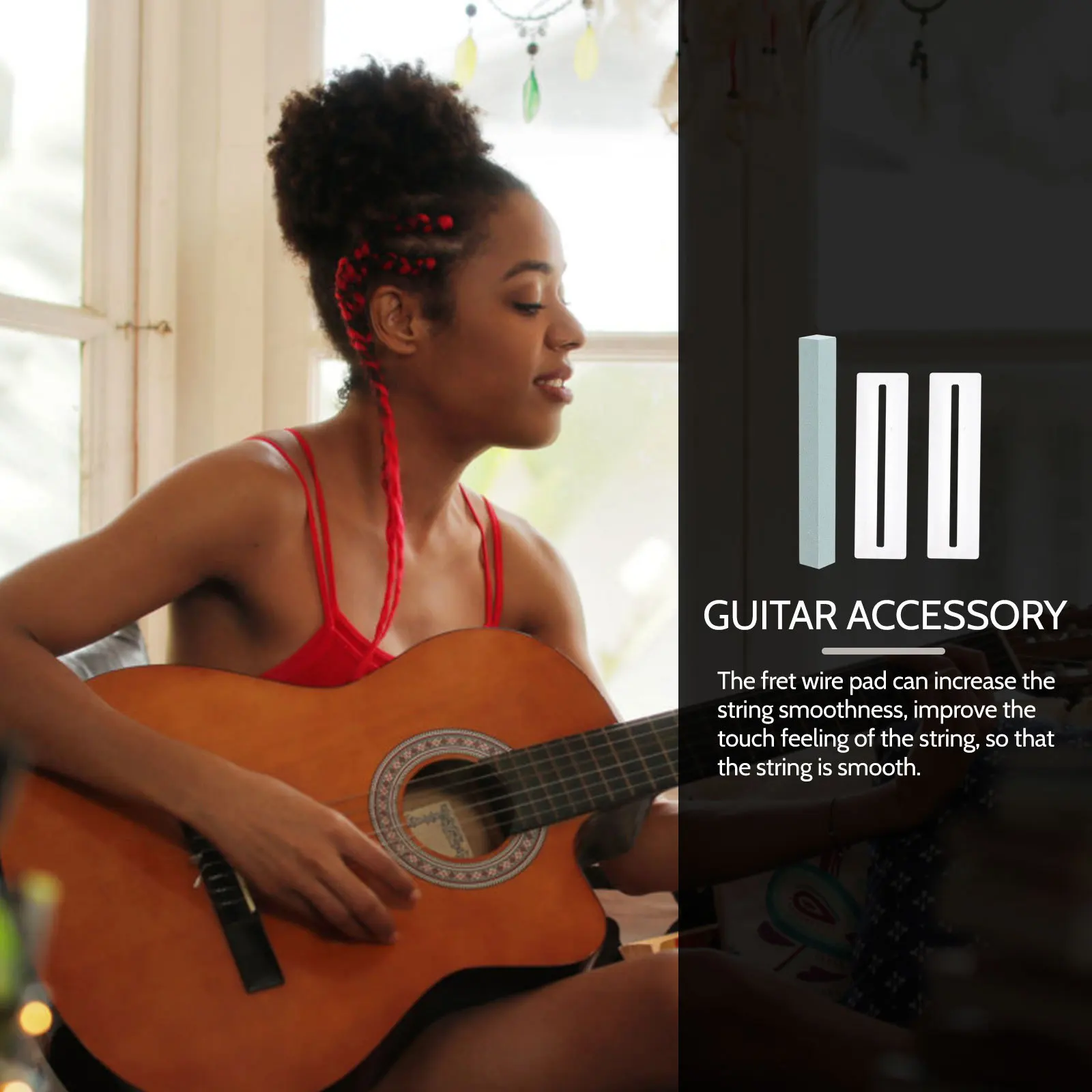 3Pcs Guitar String Rust Cleaning Stone Fretboard Protectors String Repair Maintenance Tool Enhance Playing Feel Durable Guitar