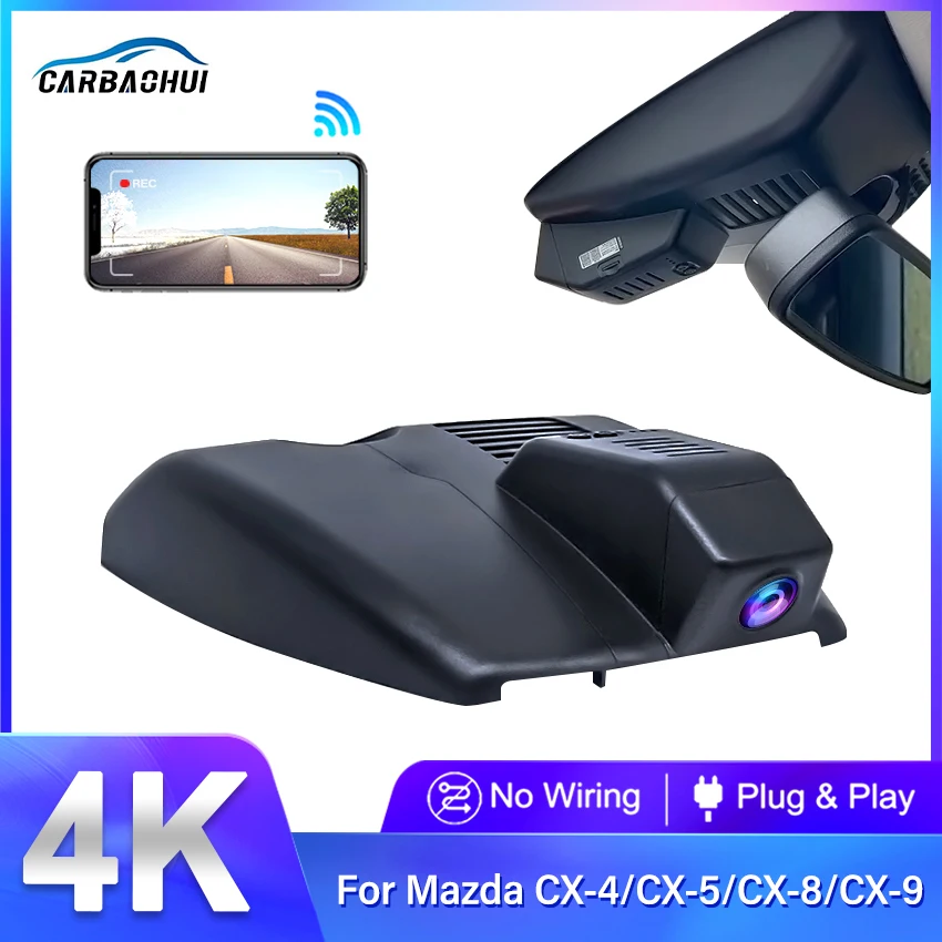 

4K HD Plug And Play Easy Installation 2160P Wifi Car DVR Video Recorder For Mazda CX5 KF CX4 for Mazda CX 5 CX 4 2017 2018~2022