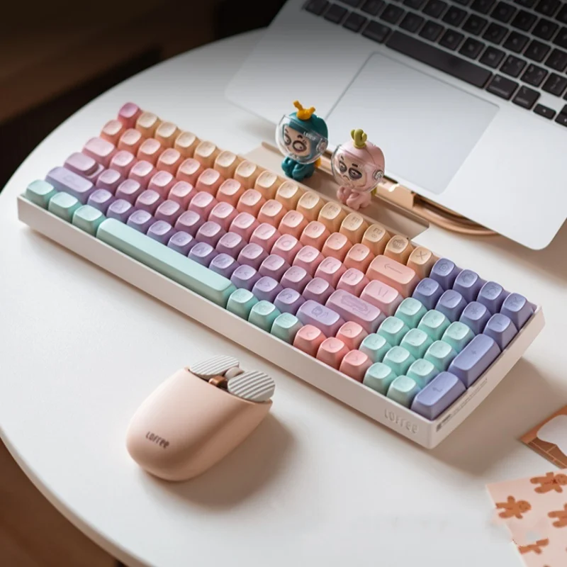 Lofree Cotton Candy Mechanical keyboard Wireless Bluetooth laptop Office games multi-scene application feel comfortable