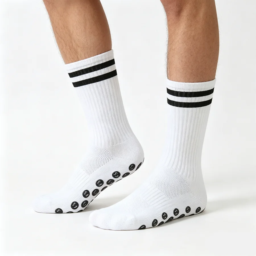 3/6/9pairs mens womens anti slip grip towel bottom professional breathable shockproof skateboard running athletic exercise socks view 4
