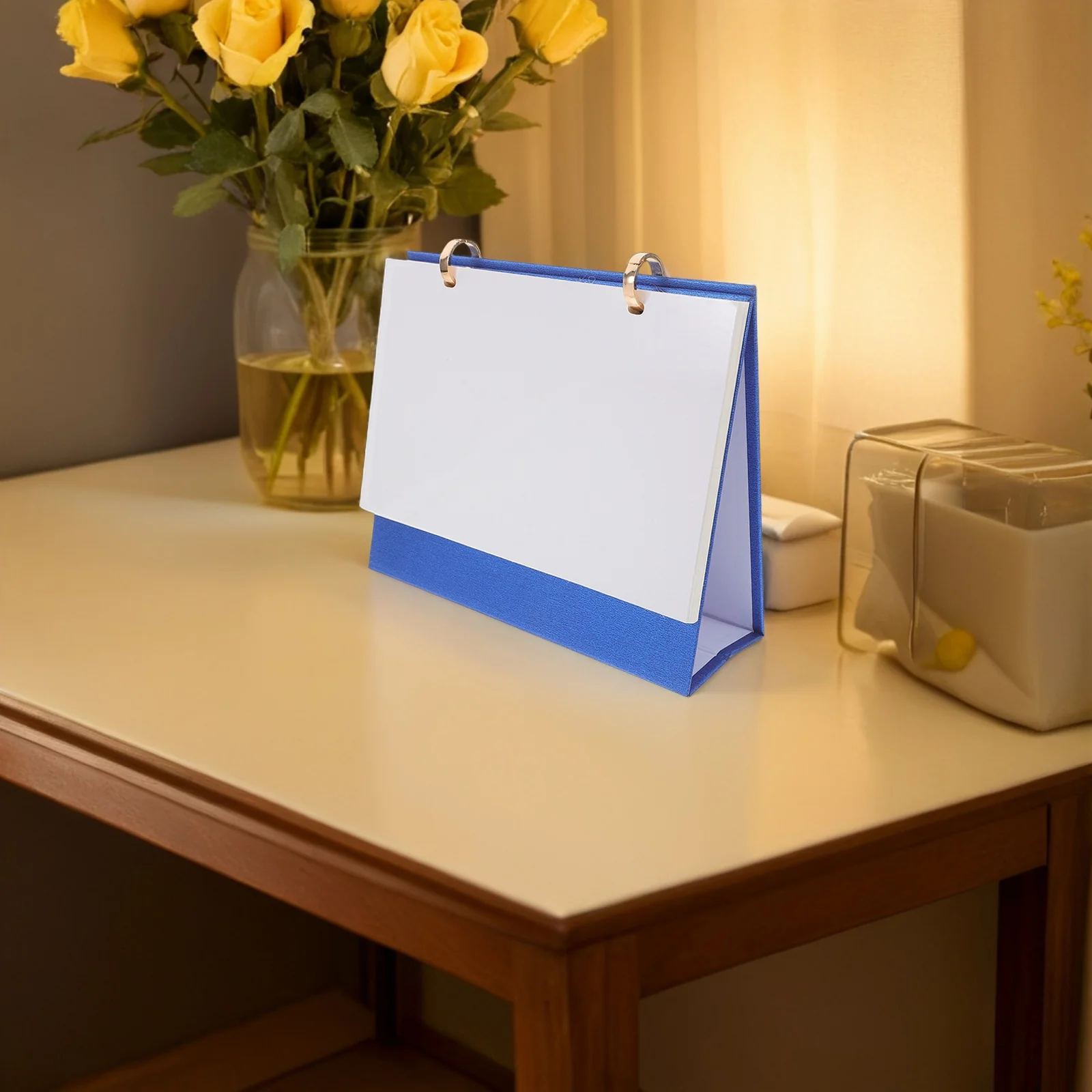 

Blank Desk Flip Calendar Cardstock Diy Sublimation Undated Monthly Desktop Calendar For Office School Home Mini Tabletop