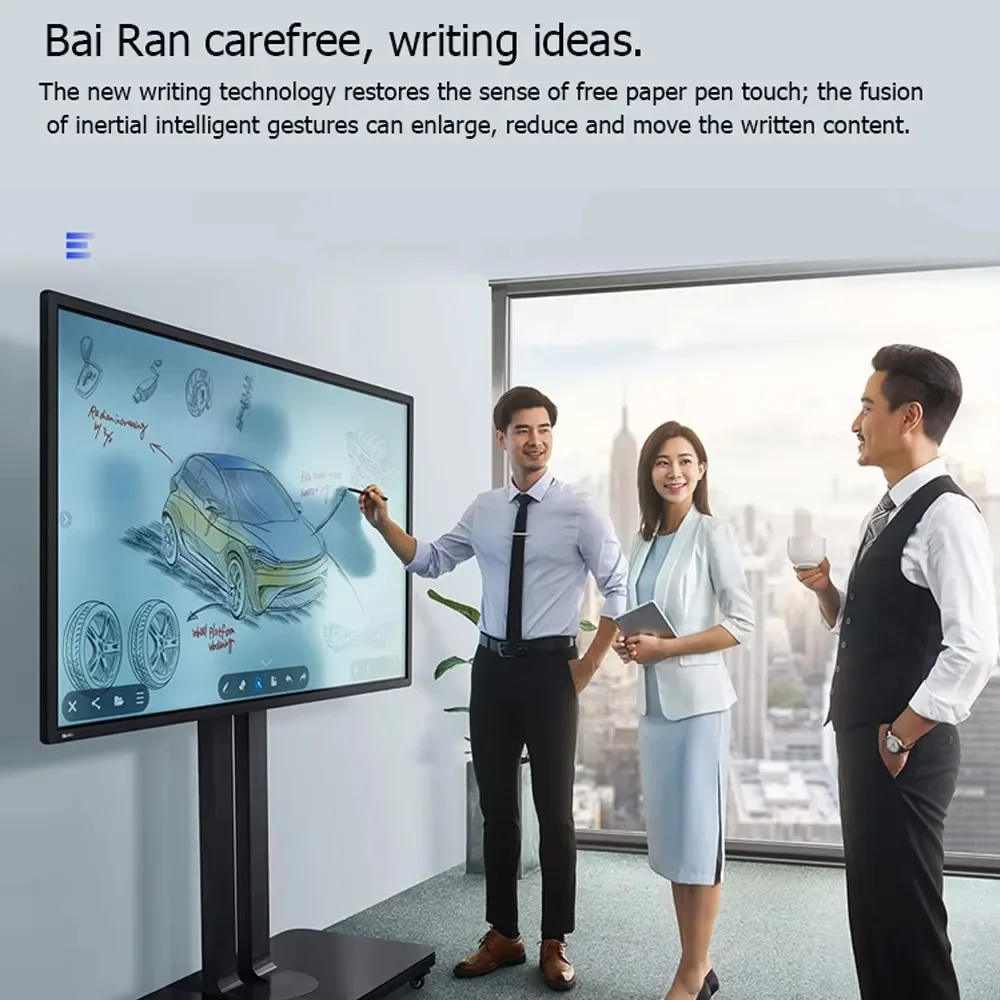 لطيفة 55 بوصة 4K الرقمية الذكية السبورة الرقمية التفاعلية لوحة ال سي دي رصد مؤتمر التدريس لافتات كشك