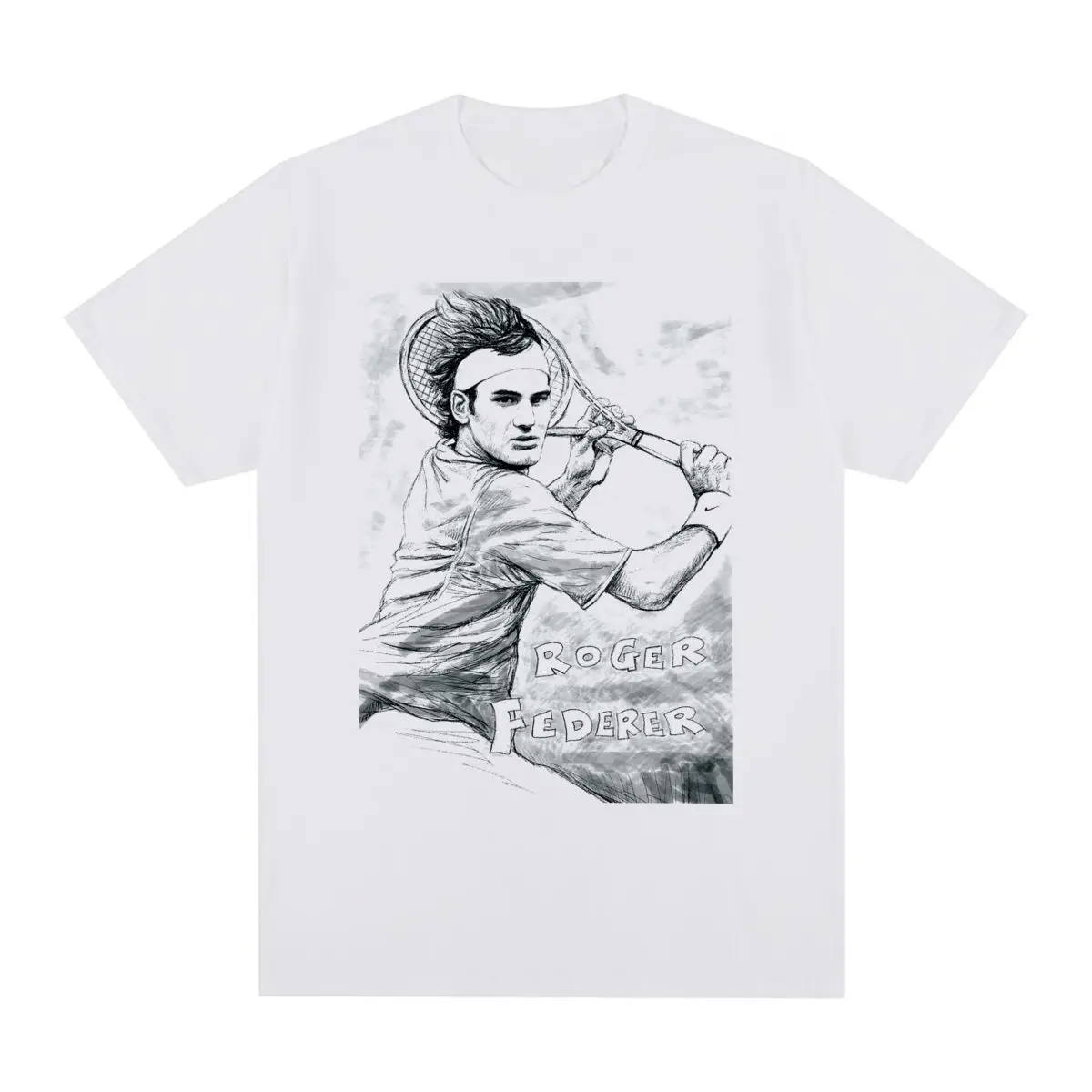 RF Roger Federer Vintage T-shirt Tennis Cotton Men T shirt New Tee Tshirt Womens Tops