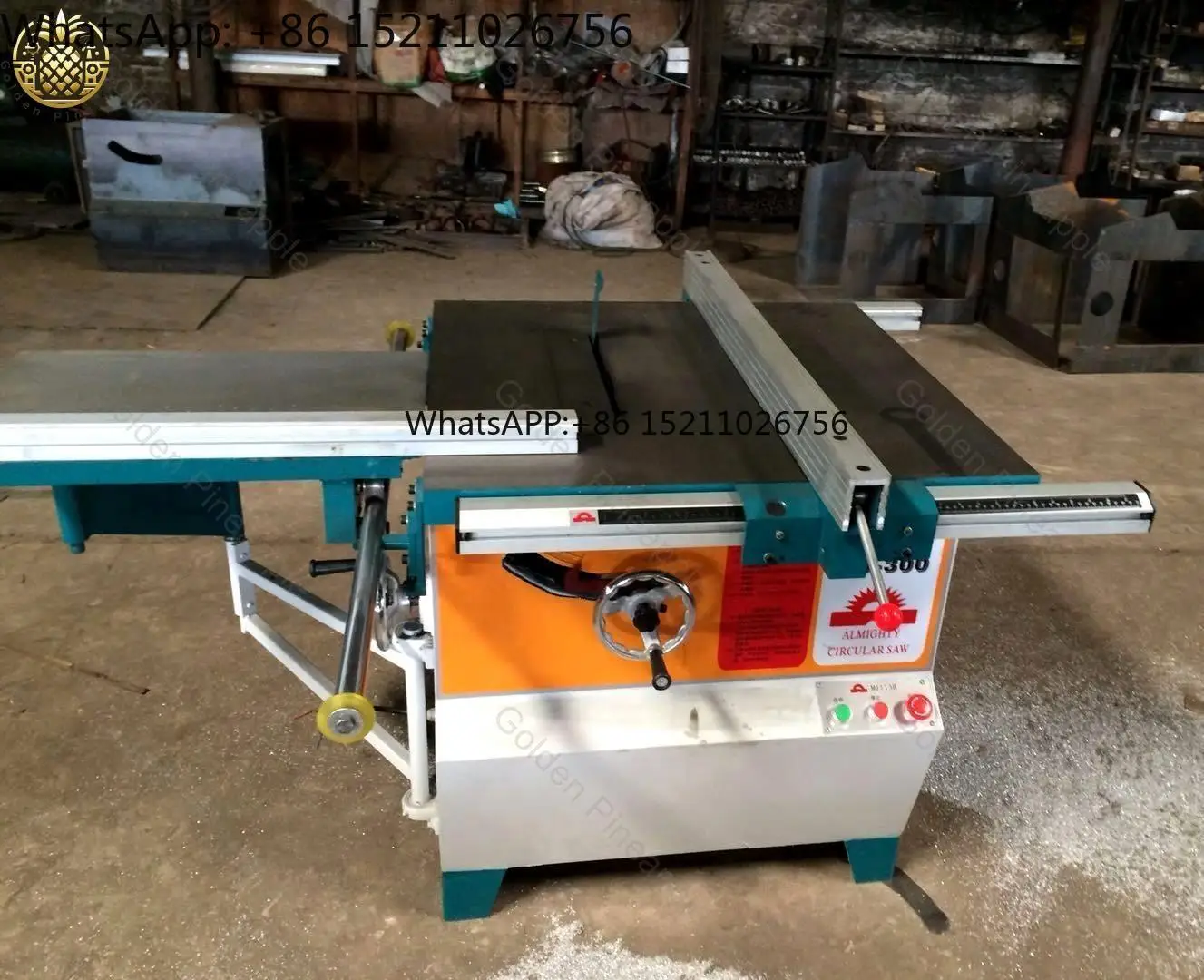 

Woodworking 12" Circular Saw for Sale - Ideal for 45/90 Degree Cuts on Wood with Sliding Table.