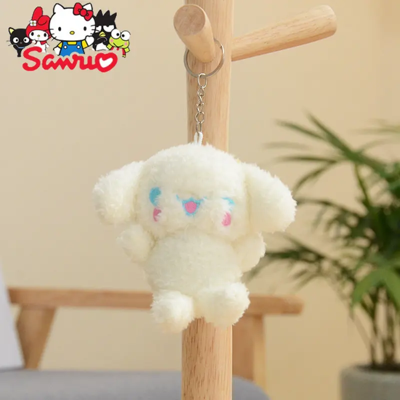 1Pc Sanrio Cinnamobol Cute Japanese Puppy Pendant Toy Bunny Doll Keychain Bag Cartoon Animal Hanging Doll Backpack Decoration