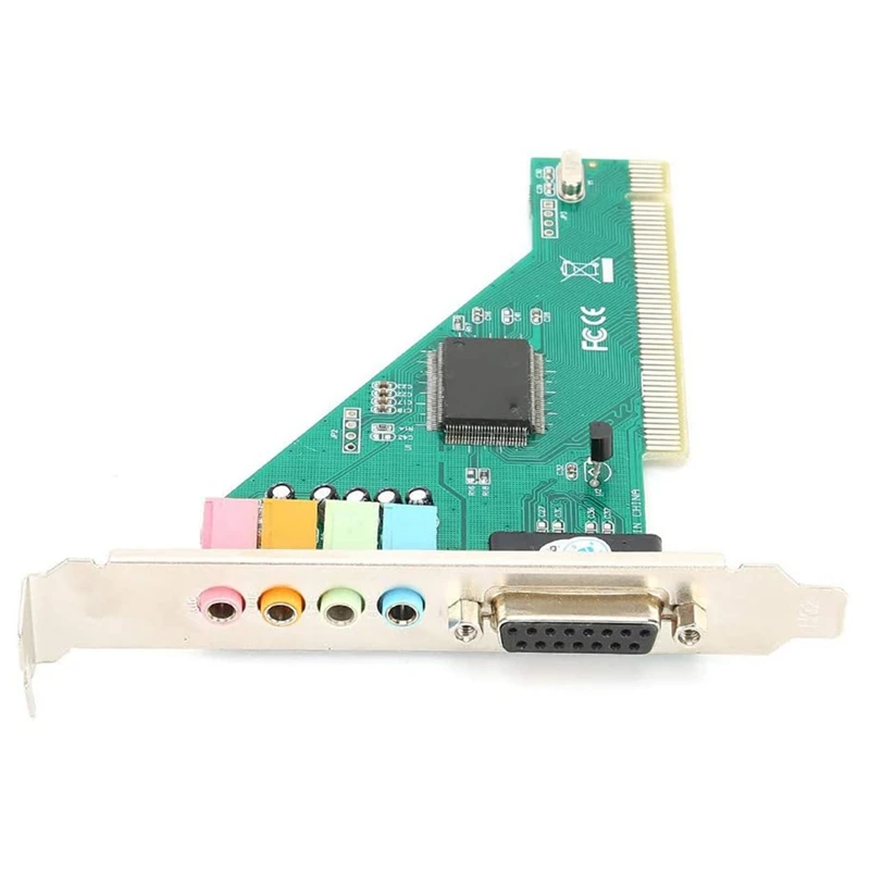 PCI Sound Card 4.1 Channel Computer Desktop Built-In Sound Card Internal Audio Card Stereo Surround CMI8738