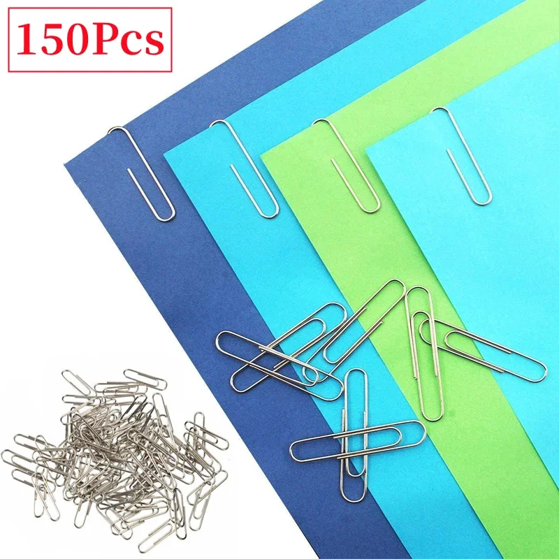 Silver Paper Clips Rustproof Paperclip for Office School Document Organizing Clips Student Stationary Mini Bookmark