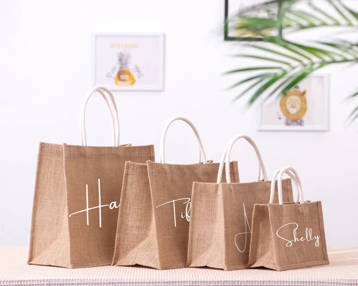 Personalized Bridesmaid Tote Bags with Scarf, Maid of Honor Tote Bag, Bridesmaid Gifts, Wedding Gift, Women Gift, Girlfriend Bag