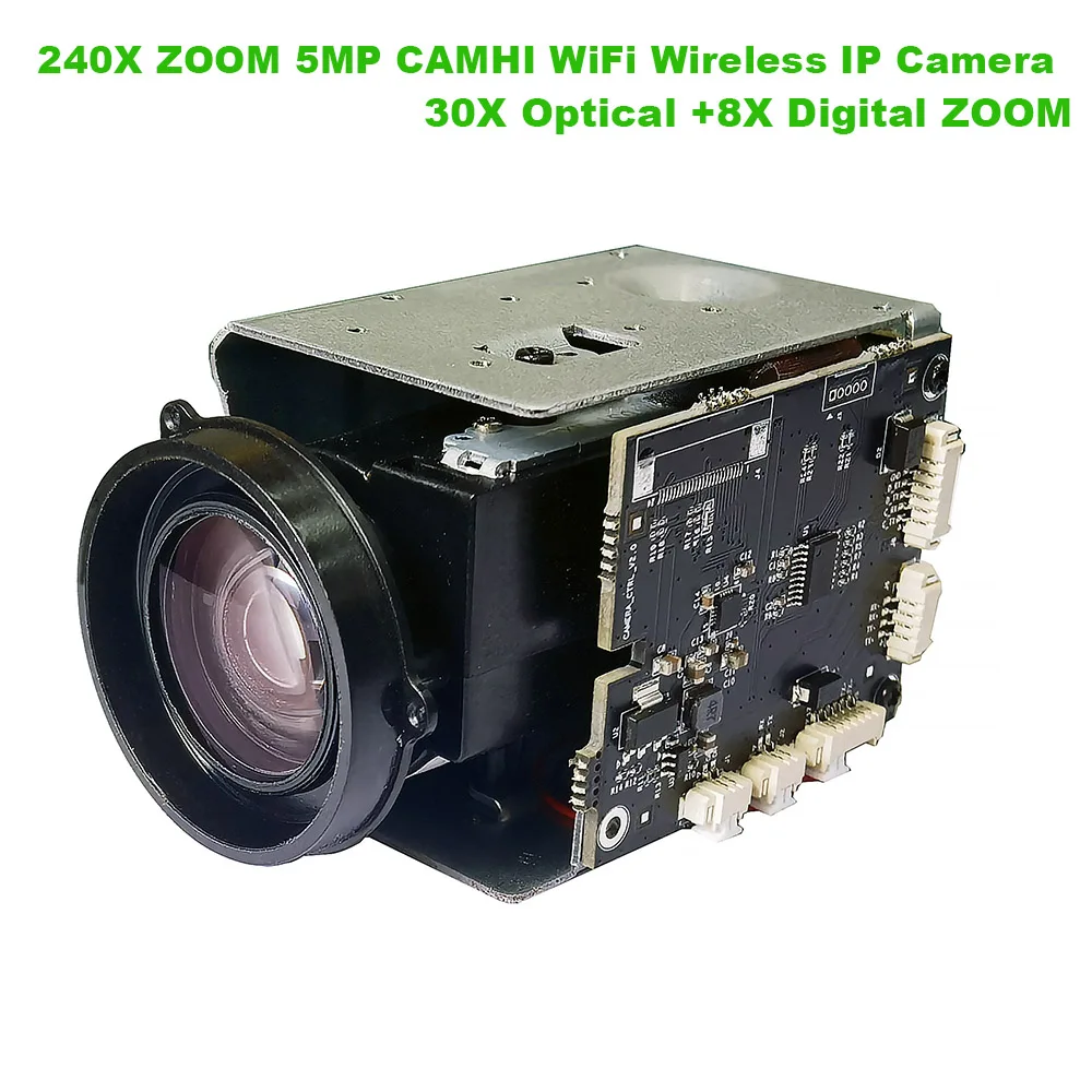 CamHipro 240X ZOOM Wireless Wifi Humanoid SONY IMX335 Starlight Wireless IP Camera DV Recorder Support SD Card Slot MIC Speaker