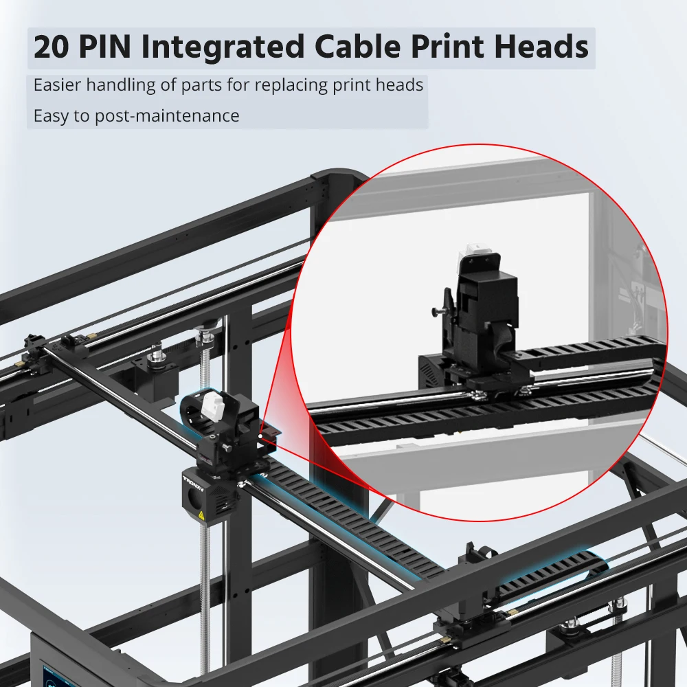 Imagem -03 - Tronxy Veho-impressora 3d de Grande Formato Impressora Faça Você Mesmo de Grande Formato Tamanho de Construção com 800x800x800 mm Direct Drive Auto-nivelamento Dual-axis Guide