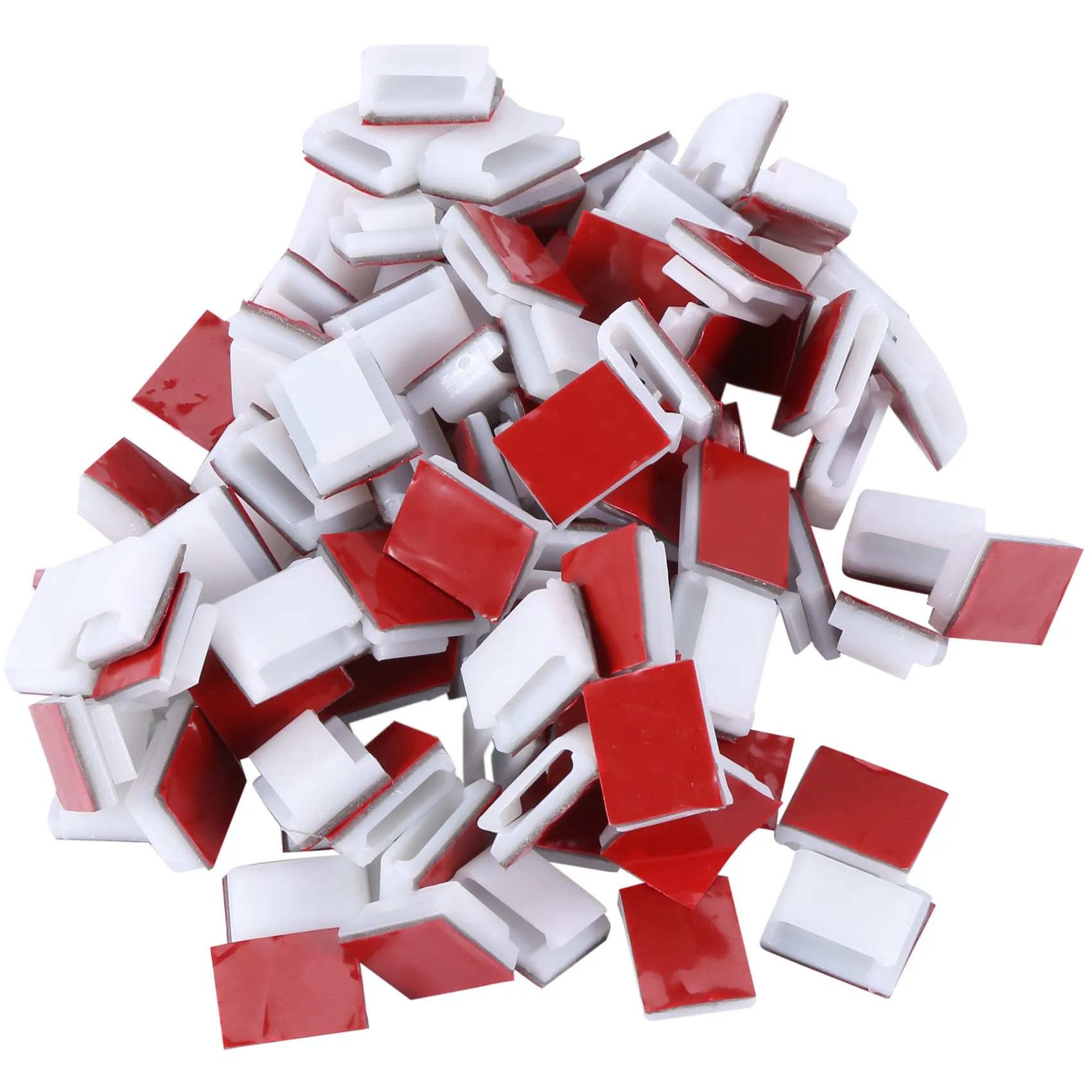 

Adhesive Cable Clips, 100Pcs Wire Clips Cable Wire Management Holder Clamps Cable Tie Holder for Car, Office and Home