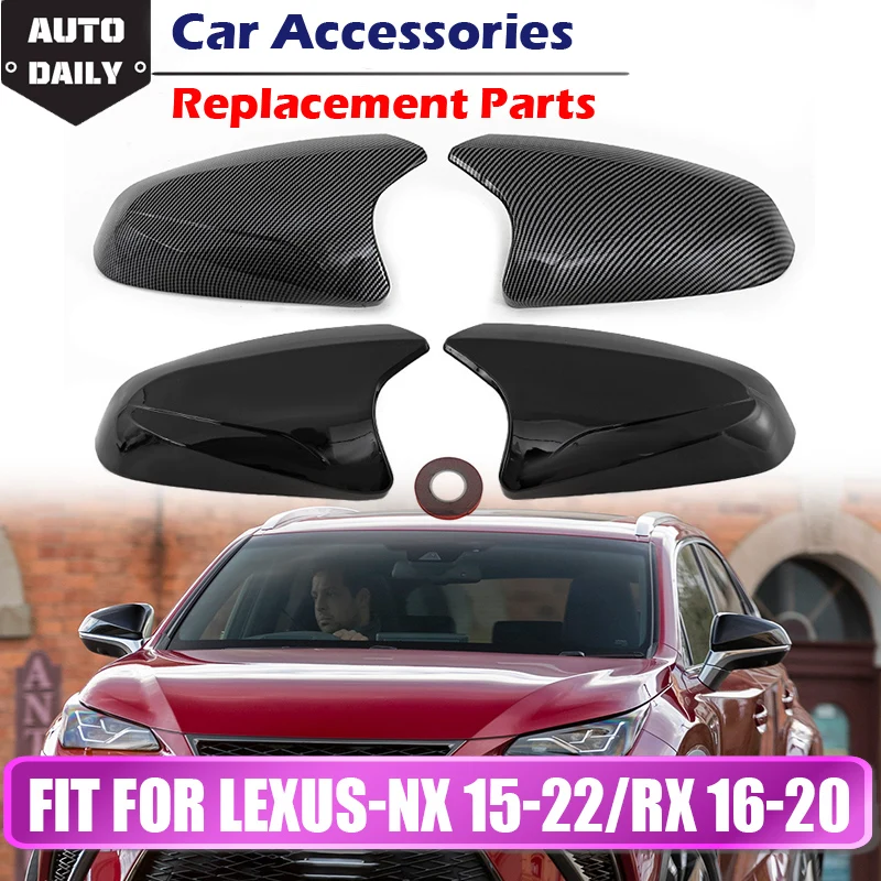 

Подходит для Lexus NX & RX 2015 2016 2017 2018 2019 2020 2021-2024, черная крышка из белого и углеродного волокна для зеркала заднего вида Ox Horn