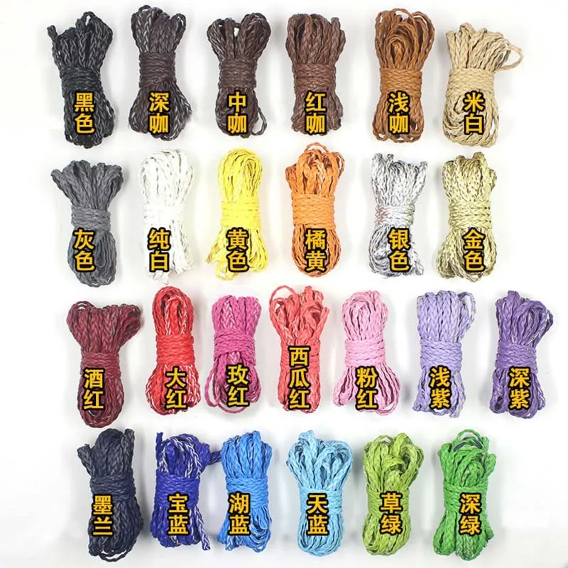 5 meters Colorful PU Leather Bracelet Findings 5mm flat Leather Cord String Rope DIY Necklace Bracelet Making