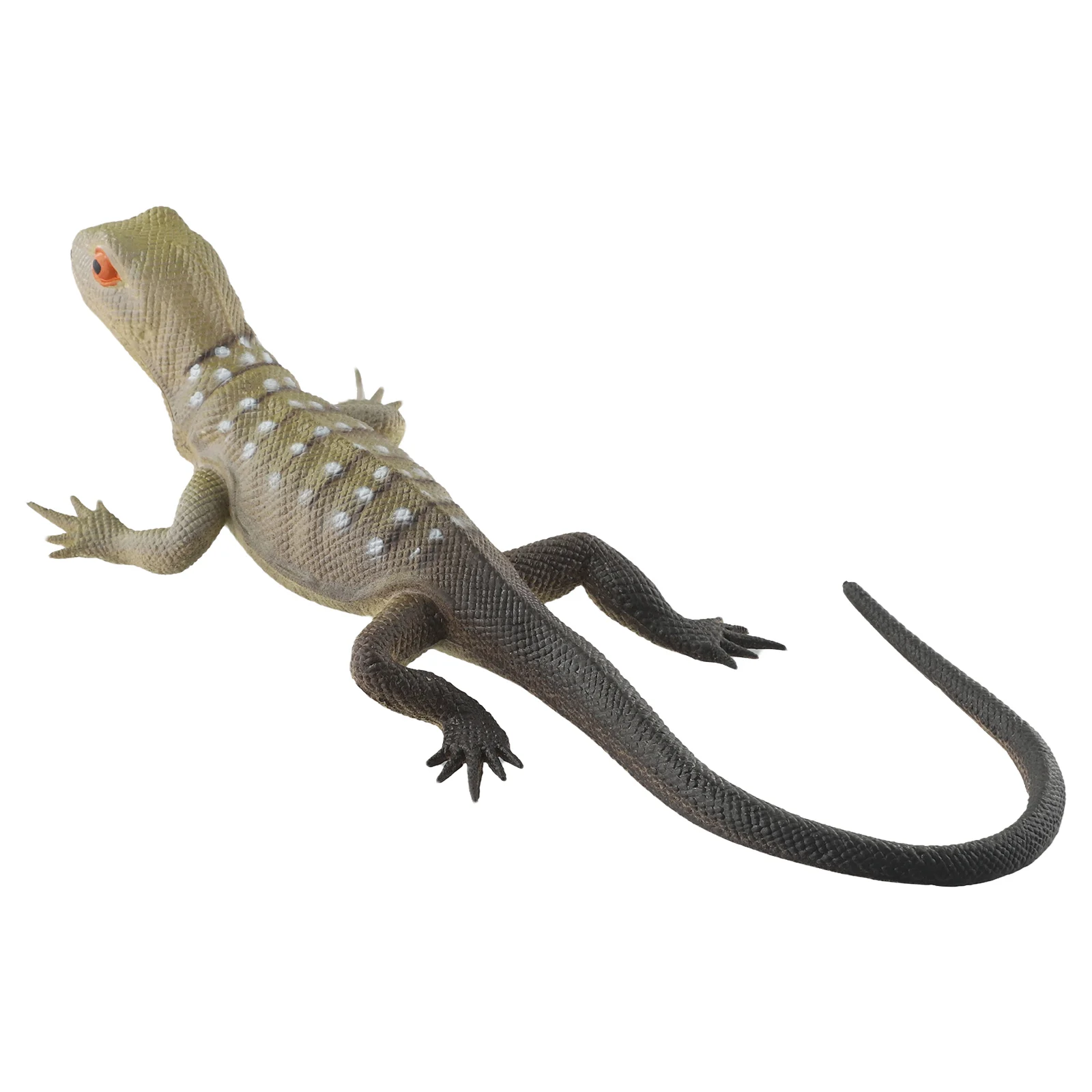 Soft Feel Lifelike Shape Rubber Lizards Rubber Vocal Animal Model Vivid Soft Rubber Lifelike Shape Lizard Figure