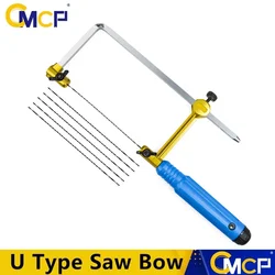 CMCP Adjustable Frame Sawbow U-shape Coping Jig Saw for Woodworking Craft Jewelry DIY Hand Tools Jeweler's Saw Frame