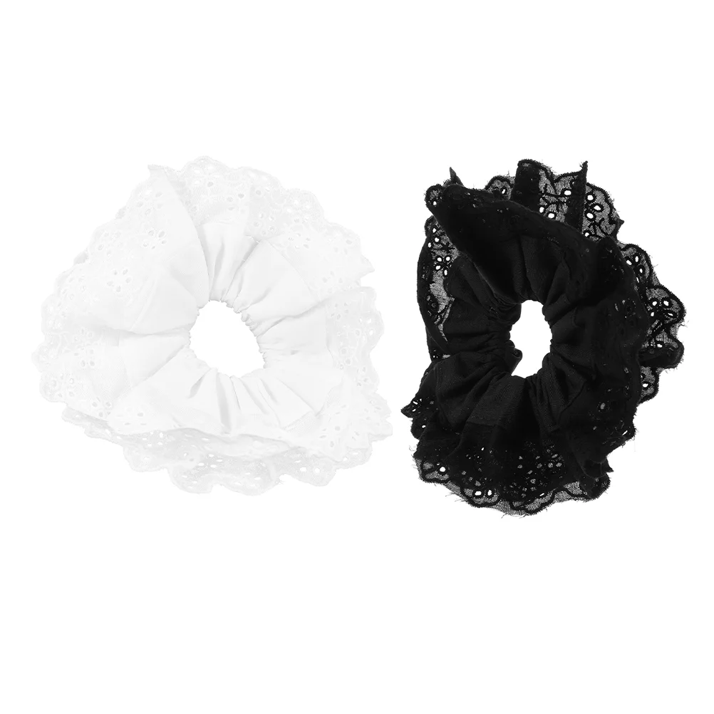 

2 Pcs Accessories Hollow Lace Hair Tie Baby Scrunchies For Elastic Barrettes Ties Women Women's