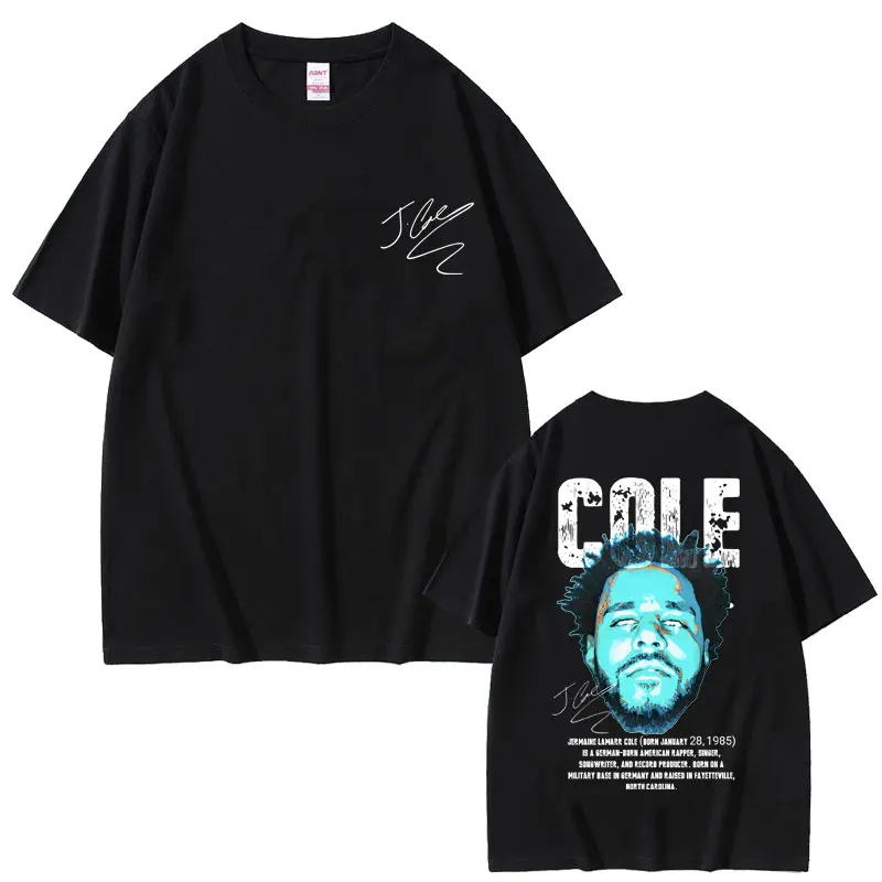 Hip Hop Rapper J Cole Graphic T-shirt Men Women Fashion Pop Music T Shirt Short Sleeve Men's Casual 100% Cotton Oversized Tshirt