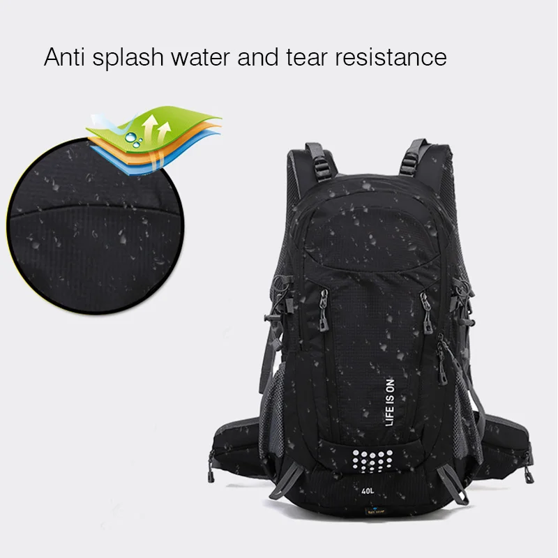 Imagem -06 - Mochila de Caminhada ao ar Livre com Suporte Traseiro para Homens e Mulheres Bagagem de Viagem Bolsa de Computador Camping Escalada Trekking 40l